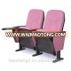 Low price fashion model tip up auditorium cinema chair with wooden writing board