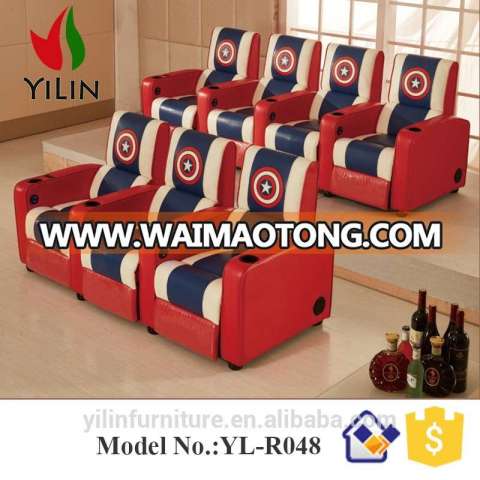 Theme movie seats design vip cinema recliner sofa chair,armrest church chairs